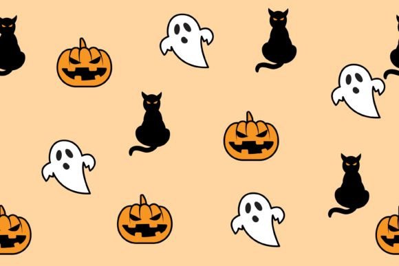 Download Halloween Orange Seamless Pattern - Orange Collection