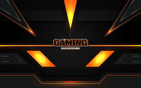Download Futuristic Orange Gaming Background - Orange Collection