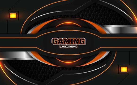 Download Futuristic Orange Gaming Background - Orange Collection