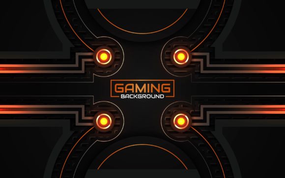 Download Futuristic Orange Gaming Background - Orange Collection