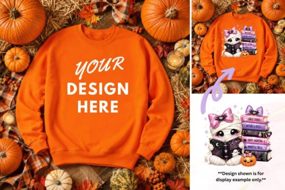 Download Orange Sweatshirt Mockup – Pumpkin Fall - Orange Collection