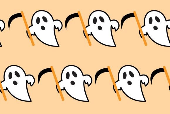Download Halloween PastelOrange Seamless Pattern - Orange Collection