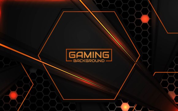 Download Futuristic Orange Gaming Background - Orange Collection